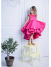 Satin High Low Flower Girl Dress Toddler Gown